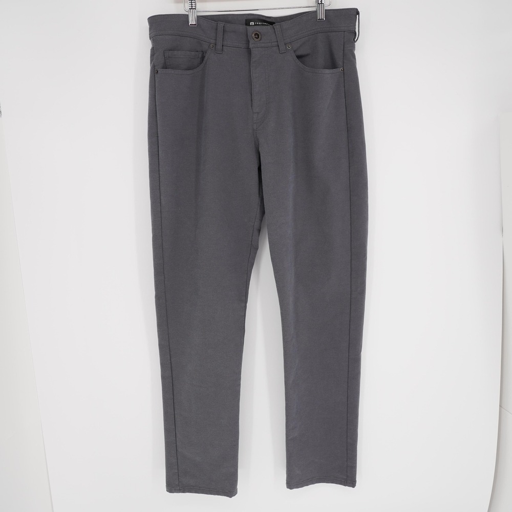 Travis Mathew Pants Mens 34x34 Gray Chino Slim Stretch Casual Performance